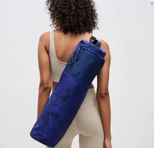 Blue Camo Print Yoga Mat Bag