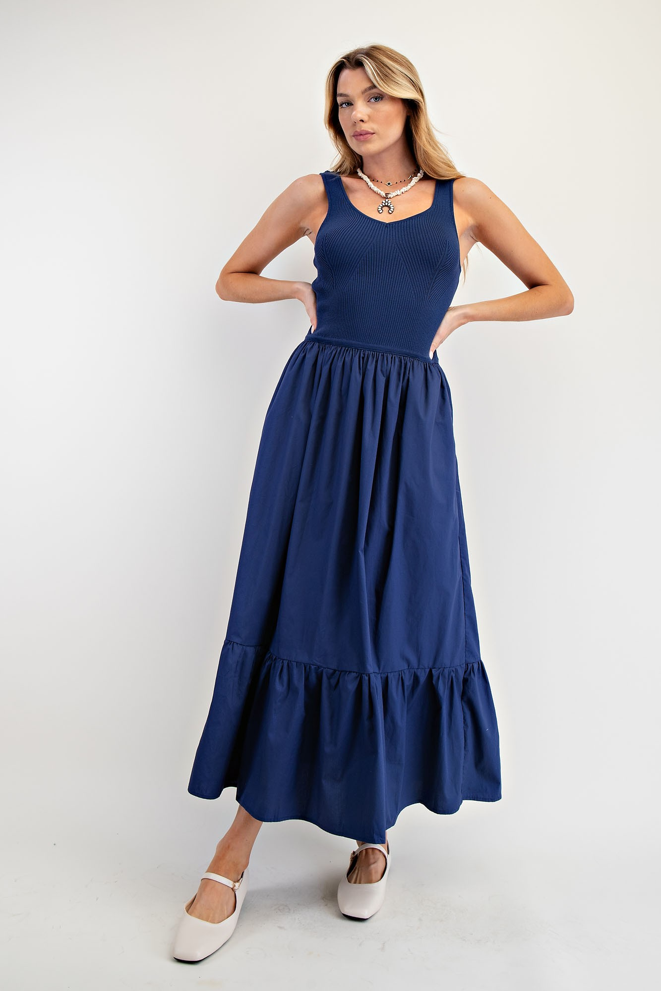 Everyday Glam Sleeveless Poplin Maxi Dress - Buttercup Lynne Boutique