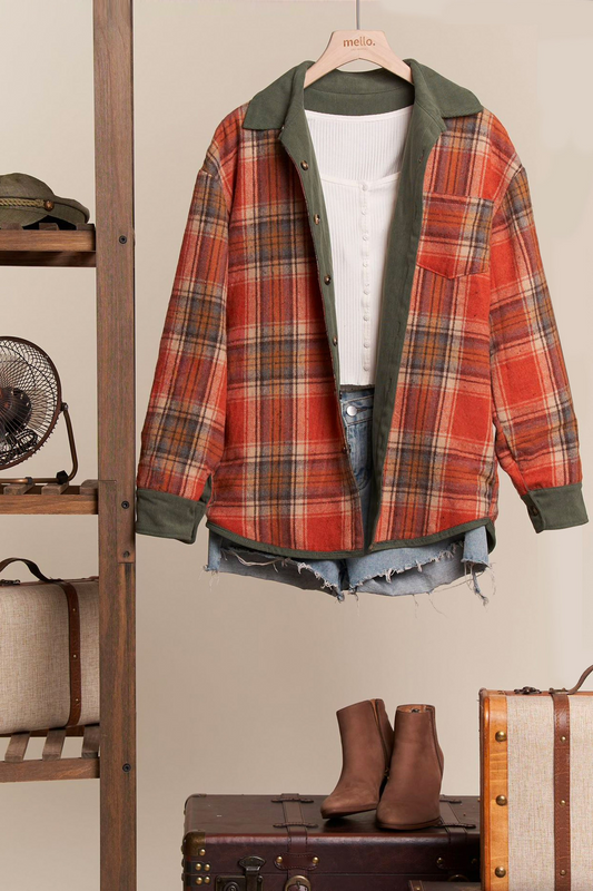 Looks Good On You Reversible Corduroy And Plaid Shacket