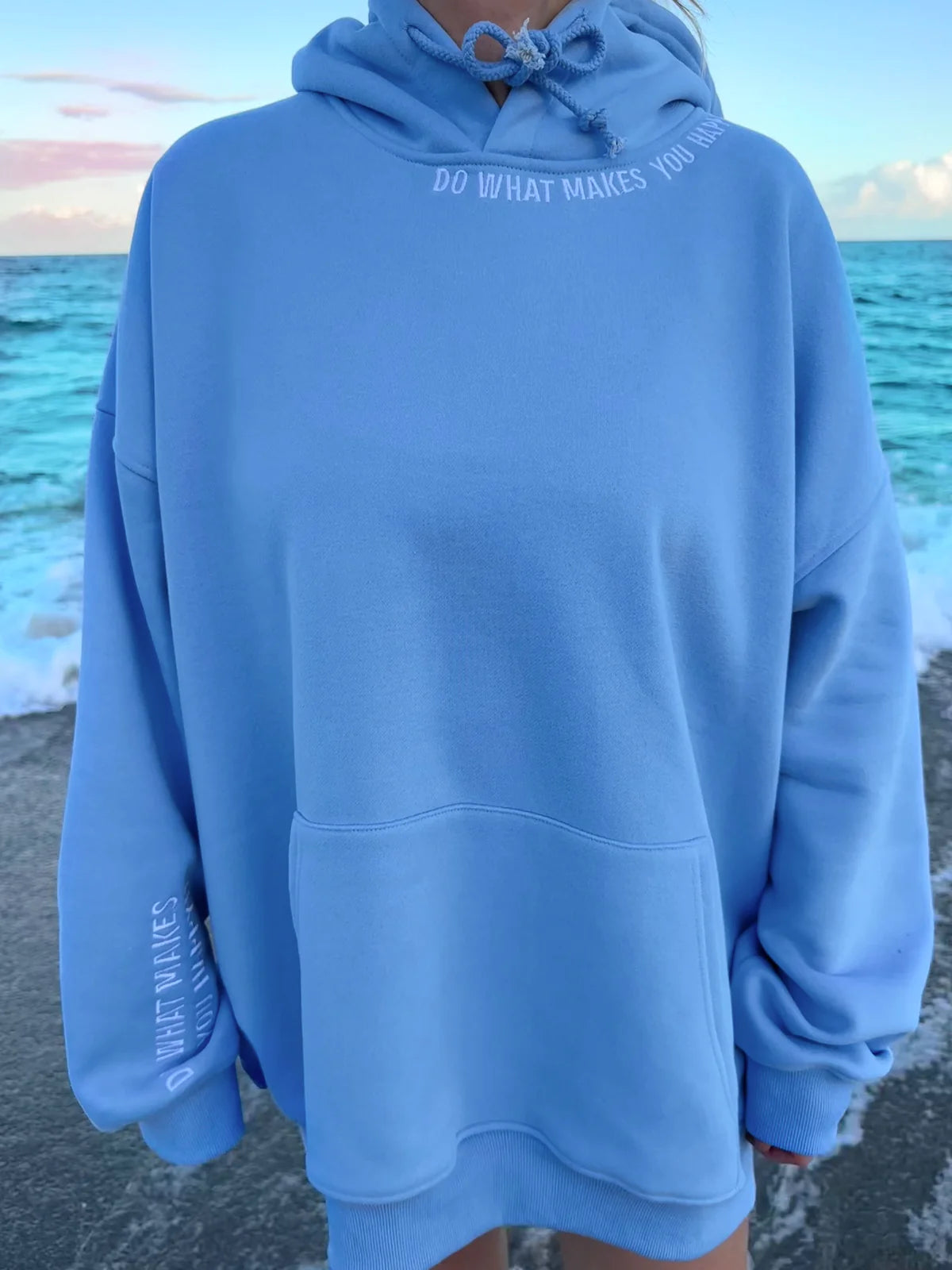 Do What Makes You Happy Hoodie - Ocean Blue