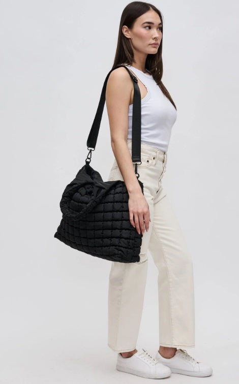 Elevate Quilted Hobo in BLACK - Sol and Selene