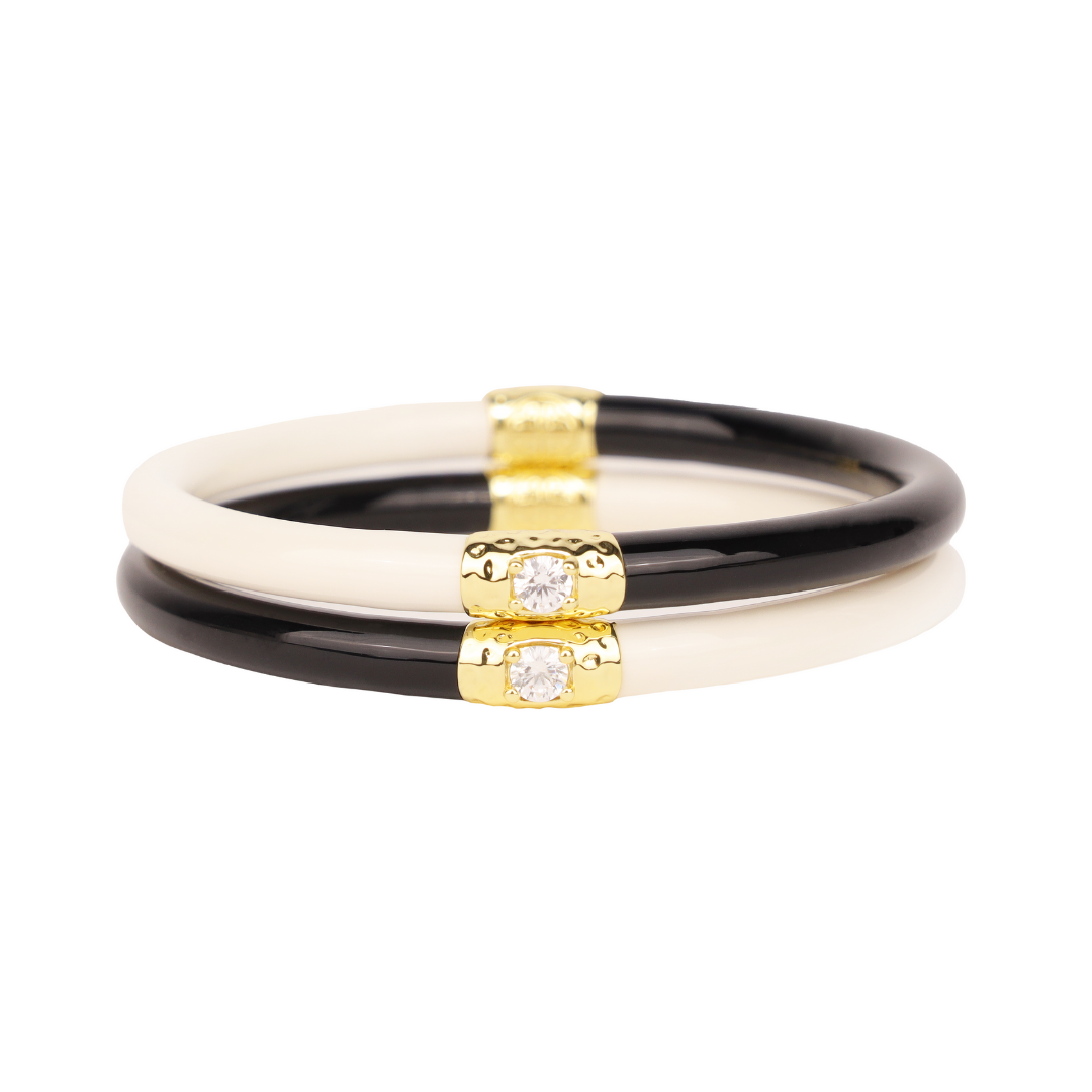 Black/Ivory Yin & Yang All Weather Bangles® (AWB®)