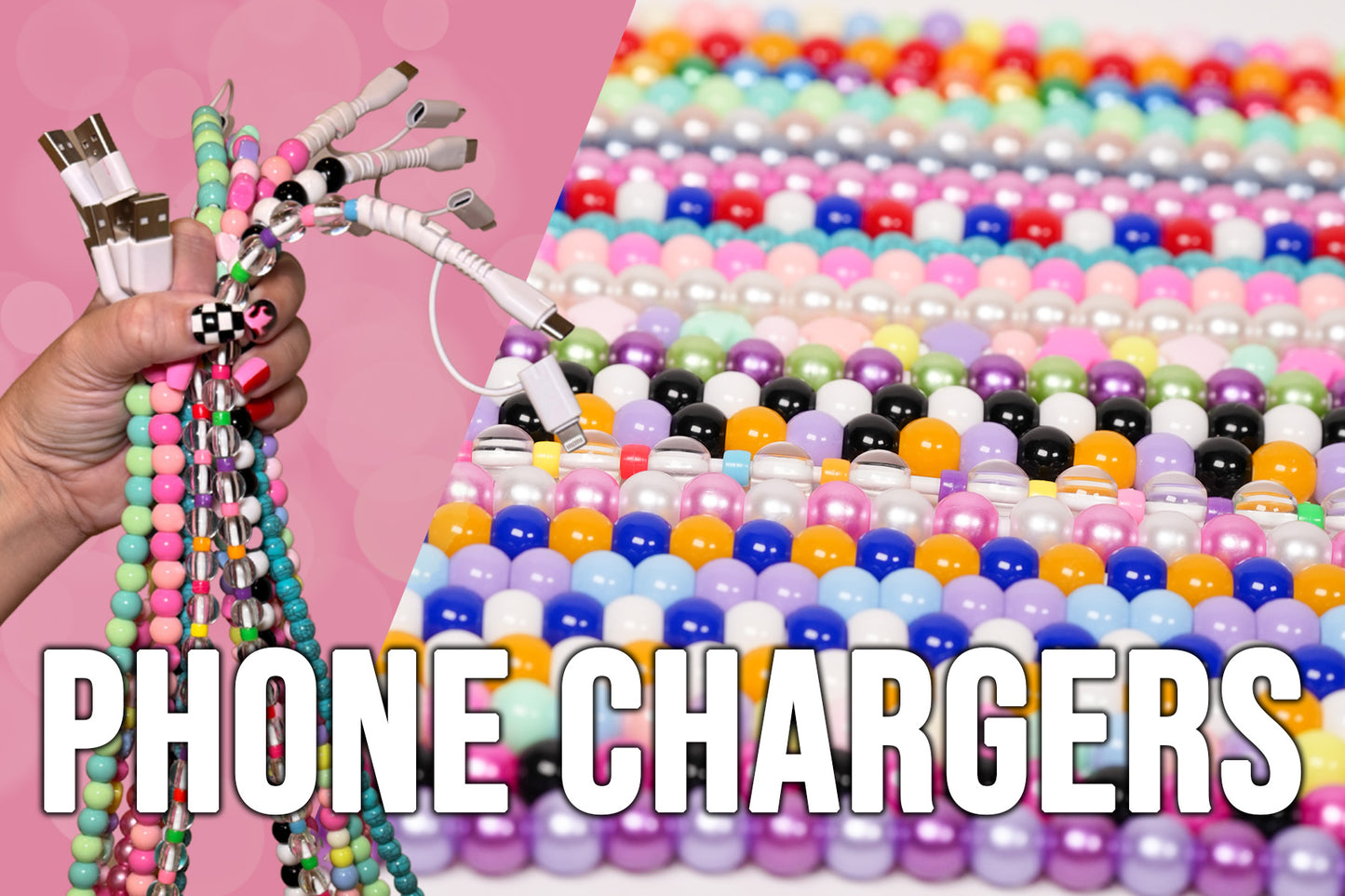 Beaded Charging Cords - Fit for all device USBC & Lightening - Buttercup Lynne Boutique