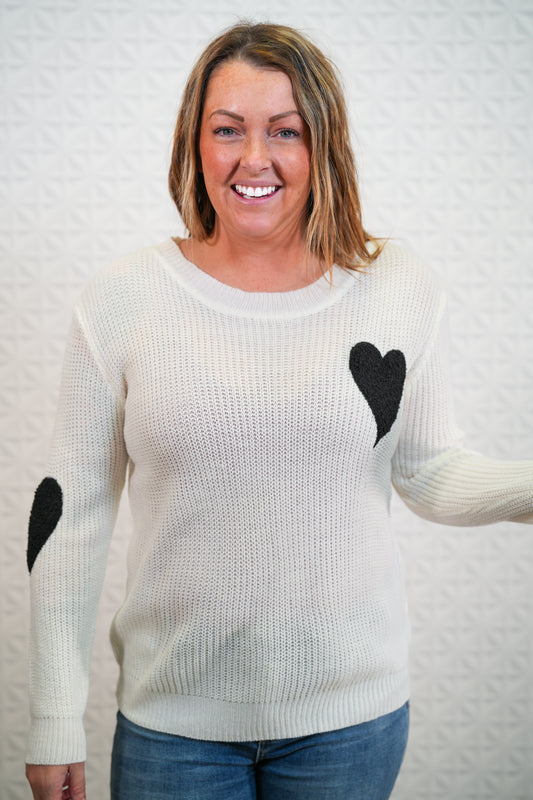 Hearts On My Mind Long Sleeve Sweater