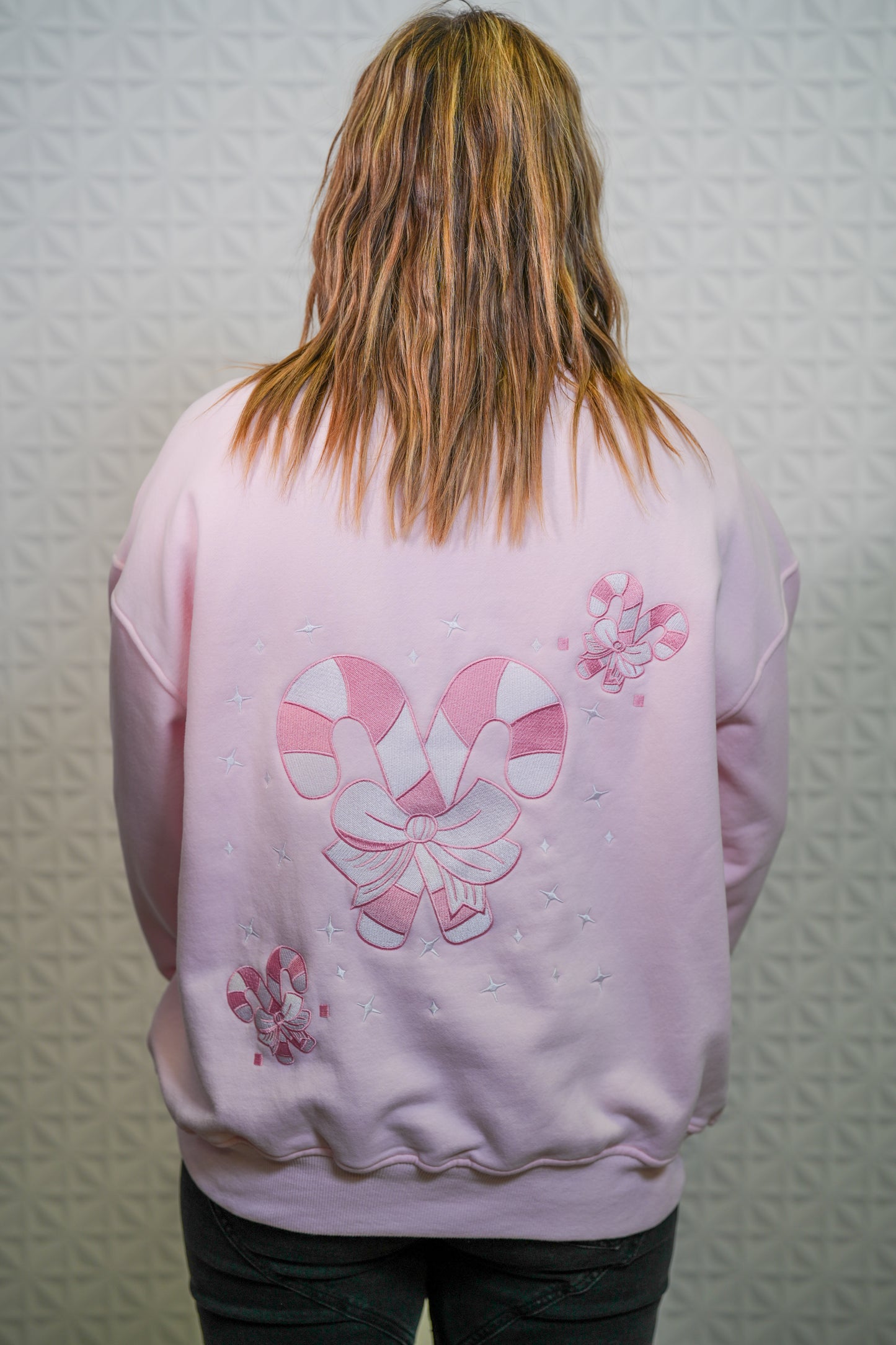 Candy Cane Wonderland Embroidered Sweatshirt