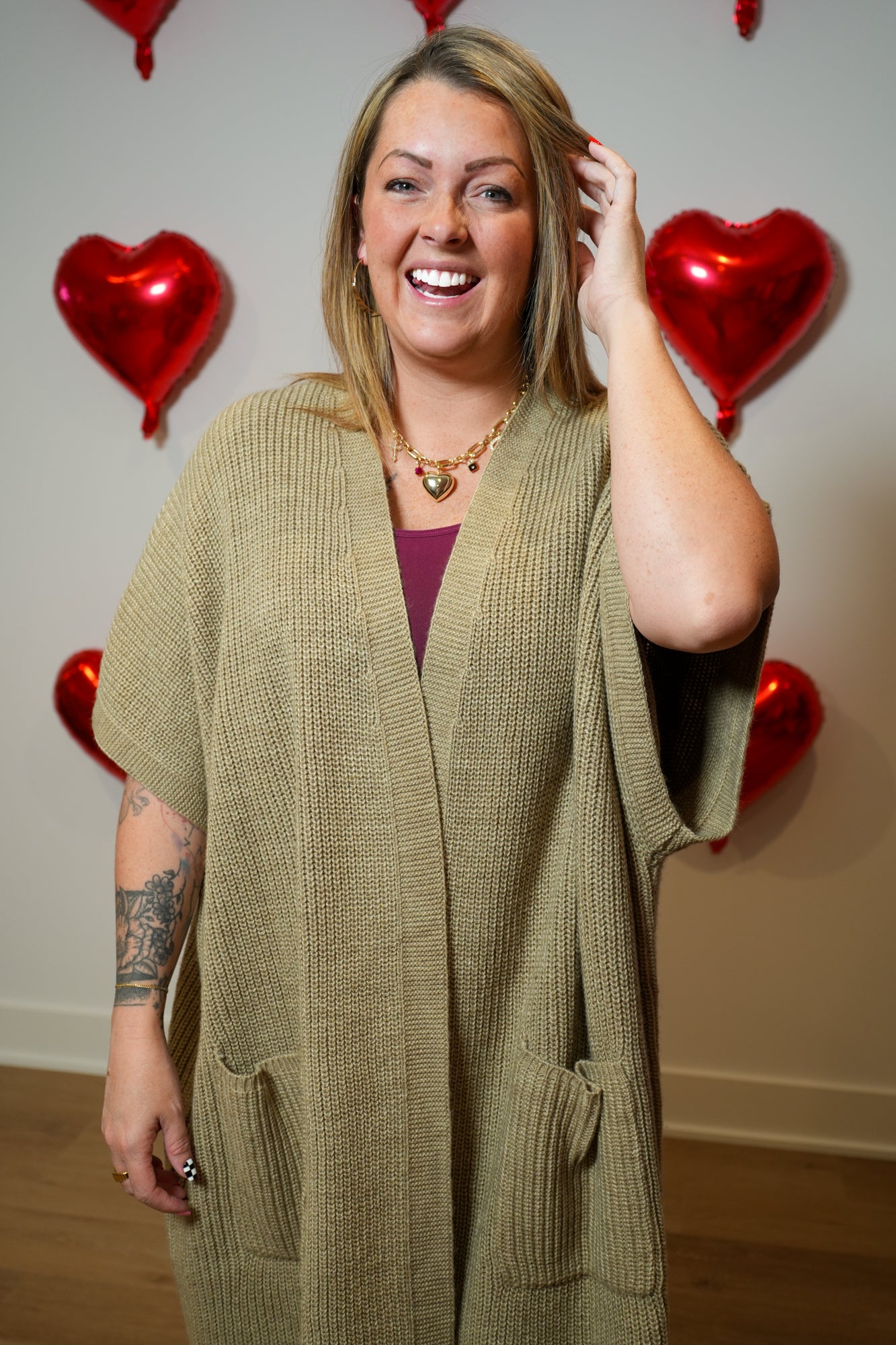 Heart Of Mine Knit Sweater Cardigan - Buttercup Lynne Boutique