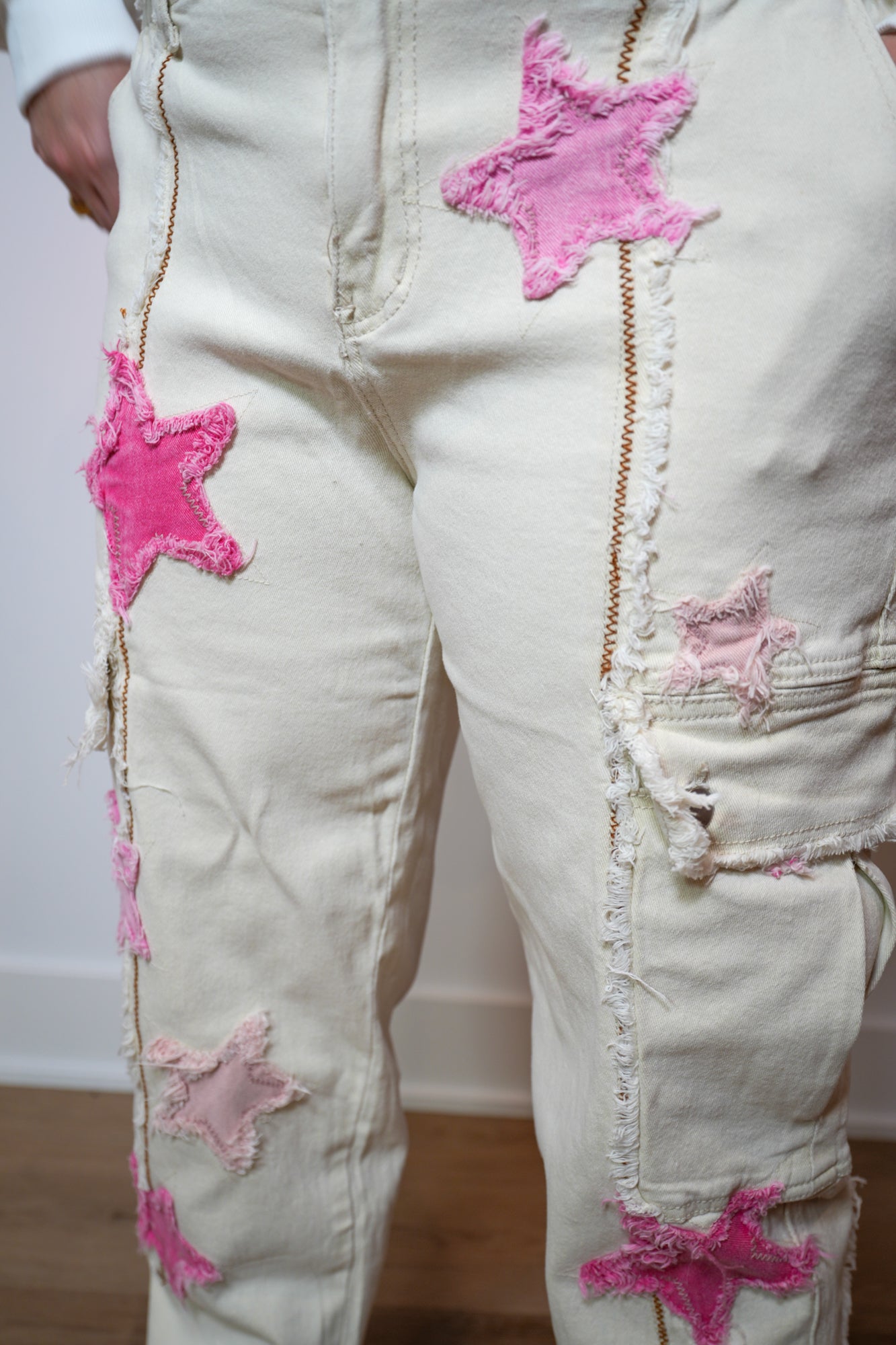 Paint The Sky Star Patch Pants - Buttercup Lynne Boutique