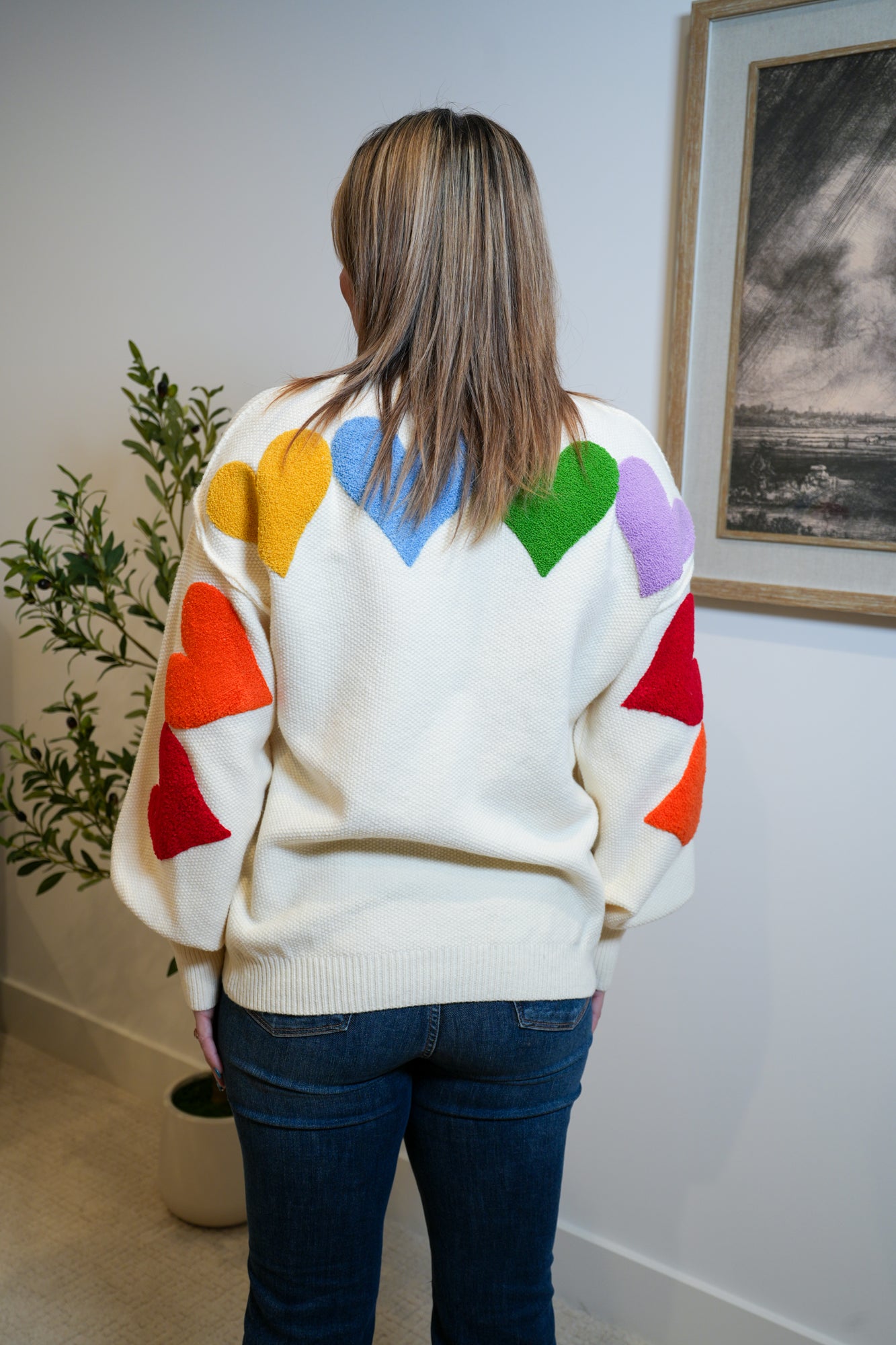 Rainbow Heart Sweater - Buttercup Lynne Boutique