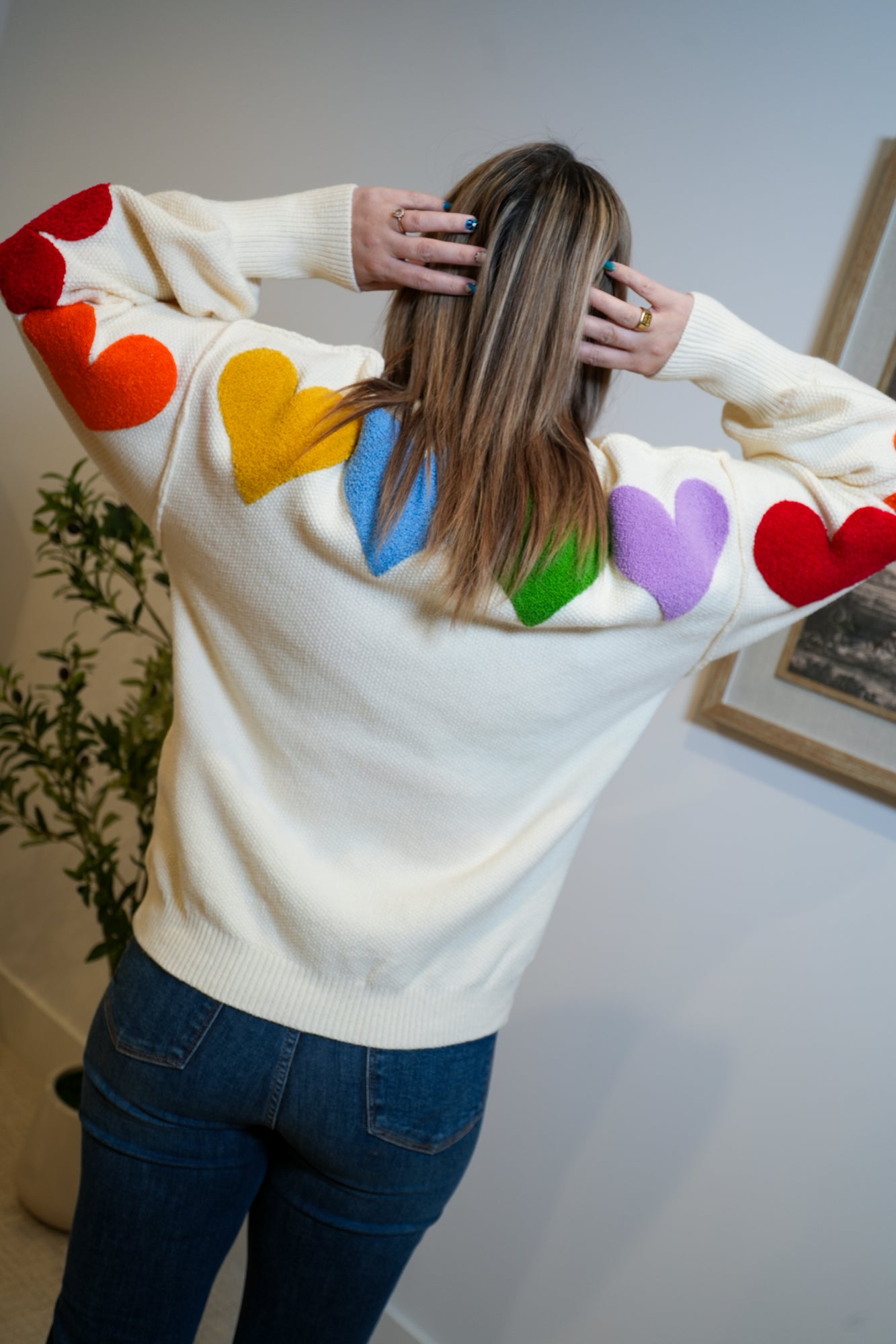 Rainbow Heart Sweater - Buttercup Lynne Boutique