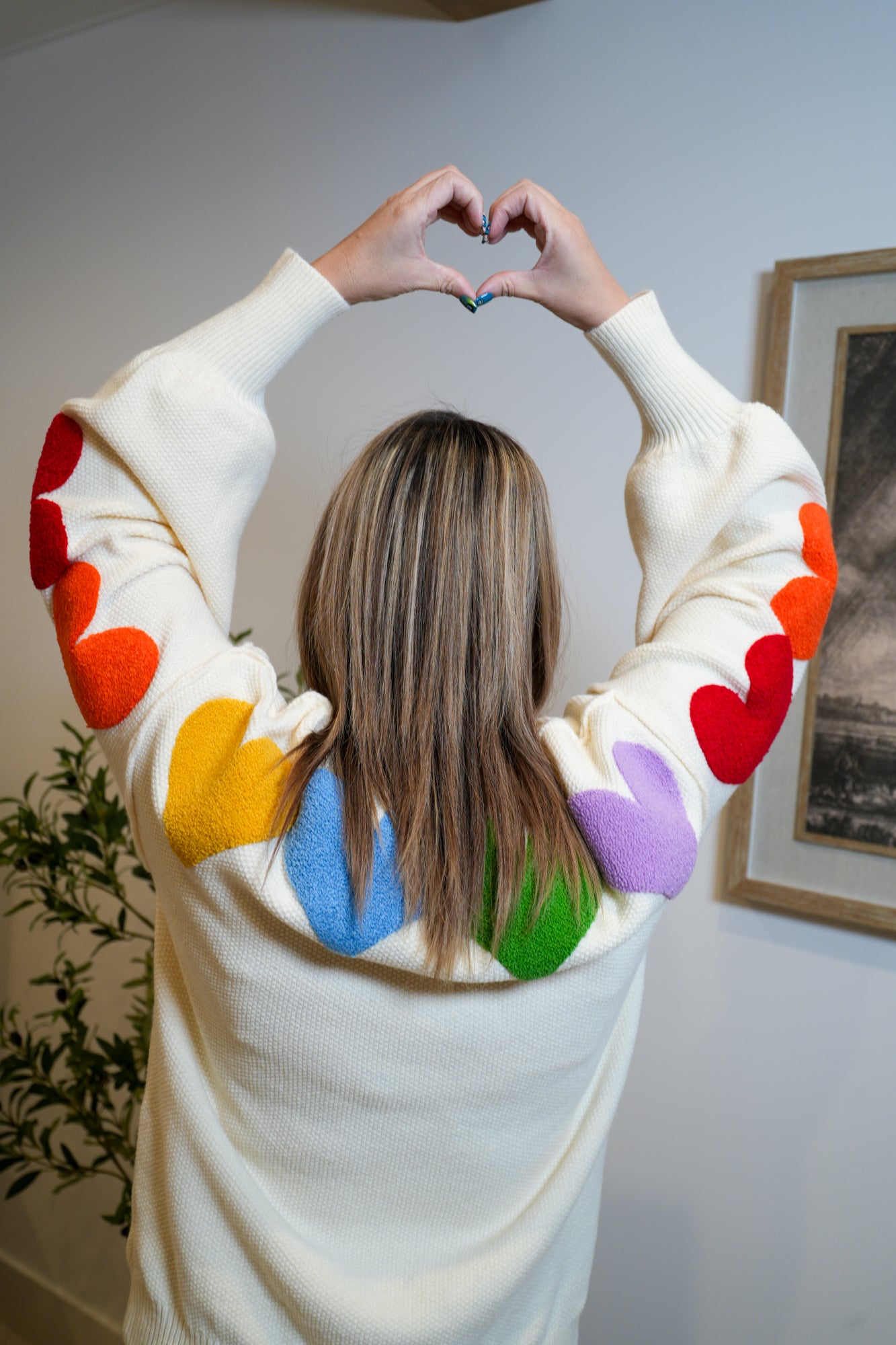 Rainbow Heart Sweater - Buttercup Lynne Boutique