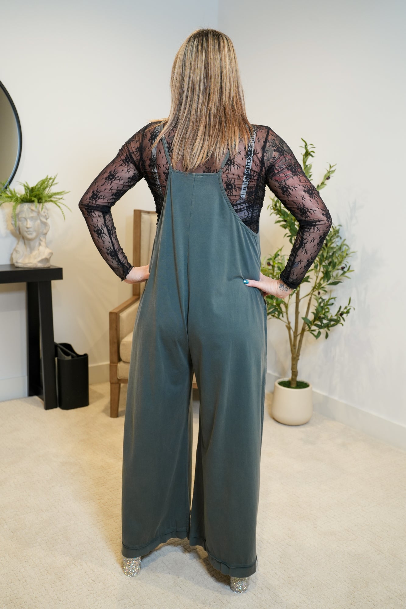 Time Again Wide Leg Jumpsuit - Buttercup Lynne Boutique