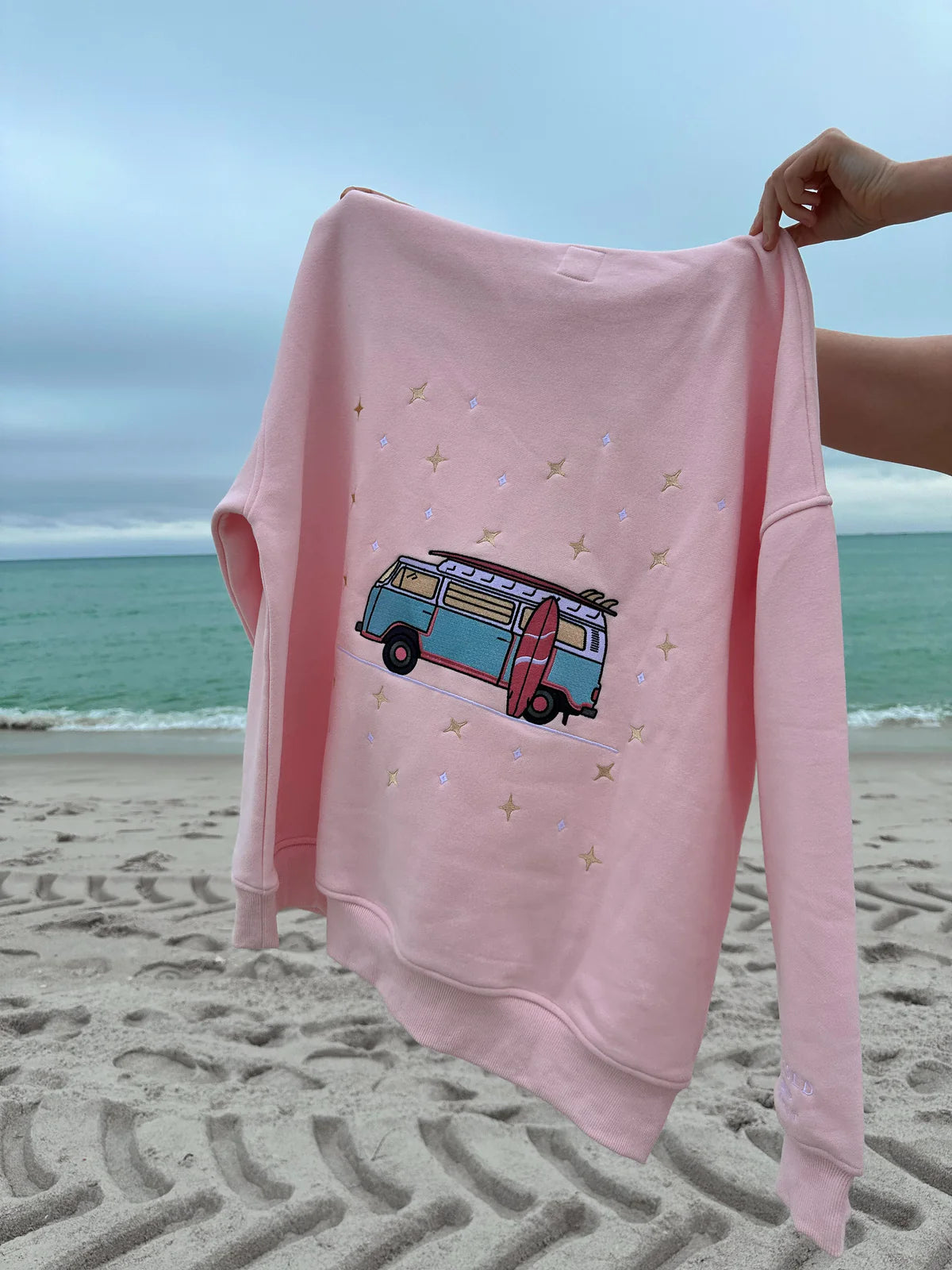 Embroidered Van Star Hoodie - Light Pink Hoodie