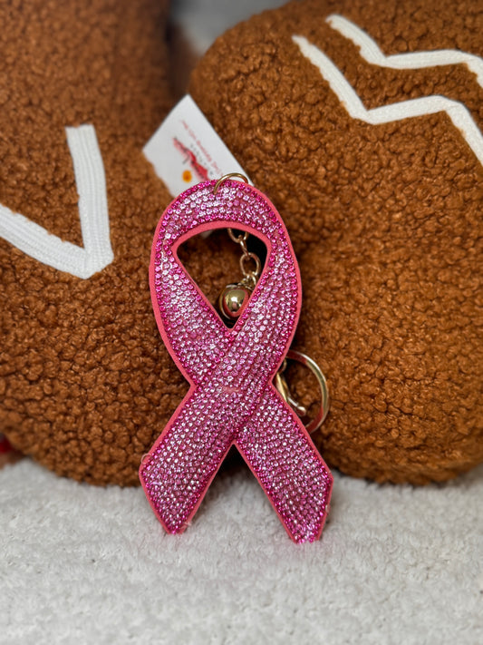 Sparkle Keychain - Breast Cancer Pink