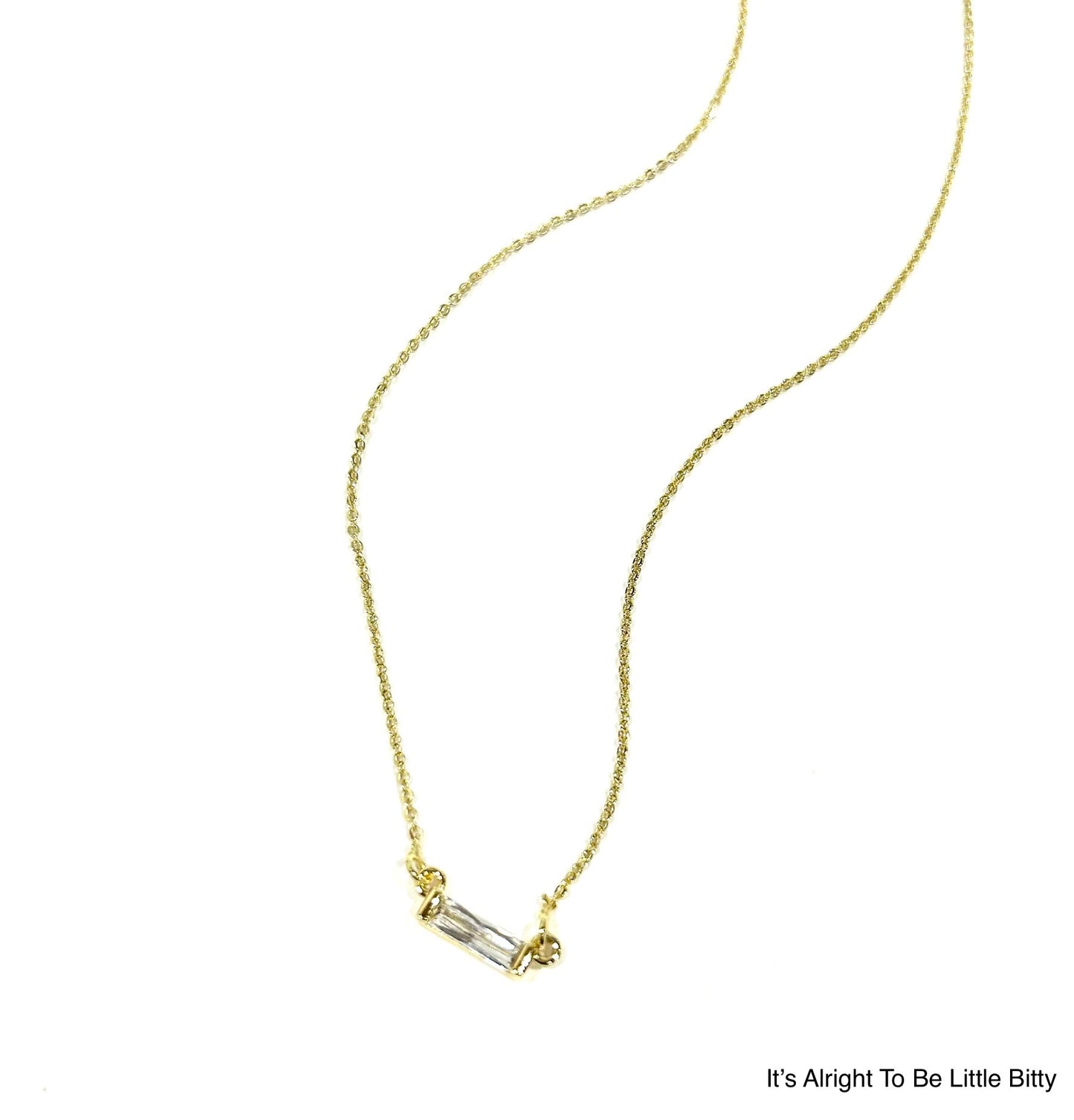 It's Alright To Be Little Bitty - Gold Necklace - Buttercup Lynne Boutique