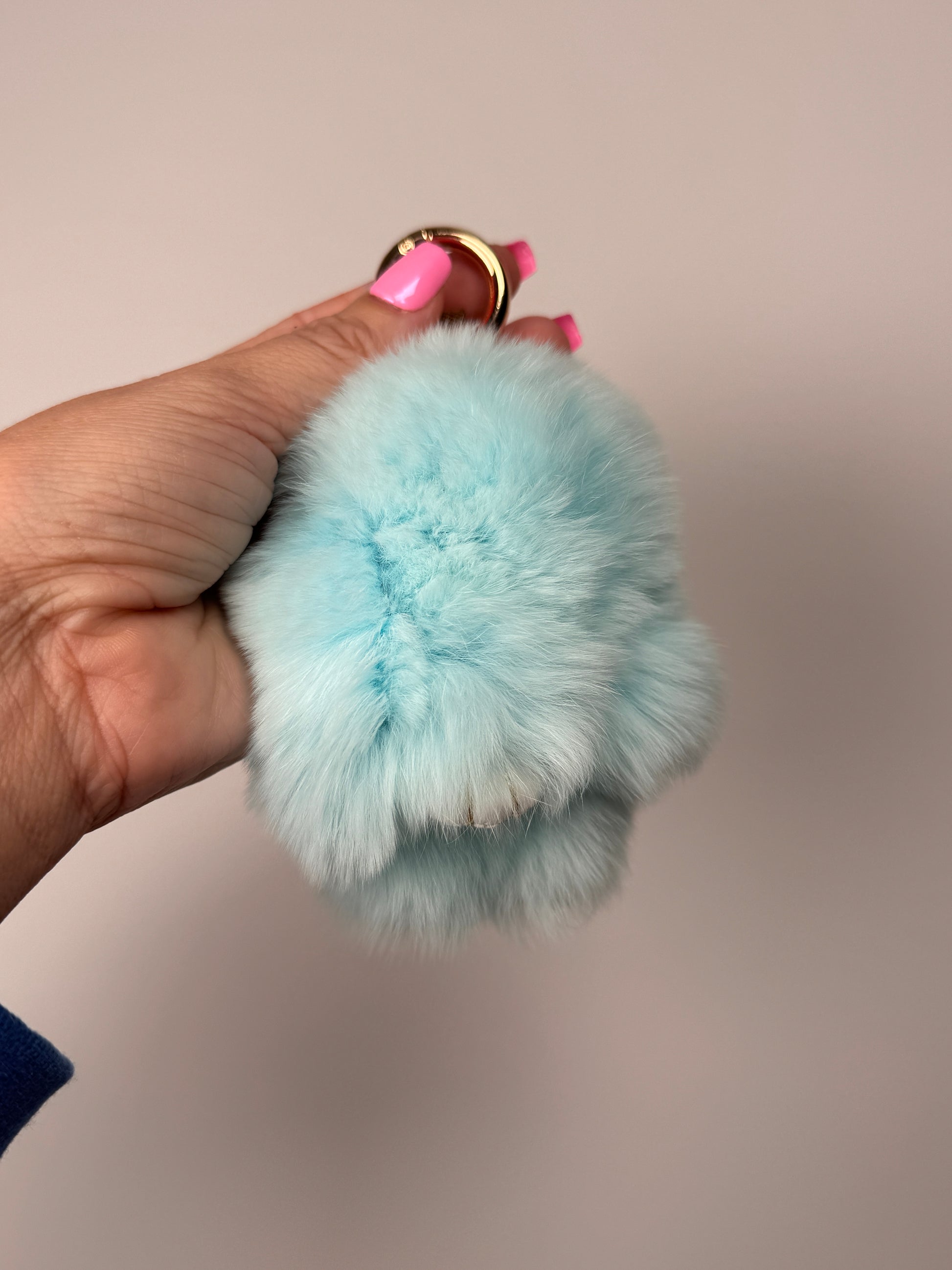 Fuzzy Wuzzy Bunny Keychain - Buttercup Lynne Boutique