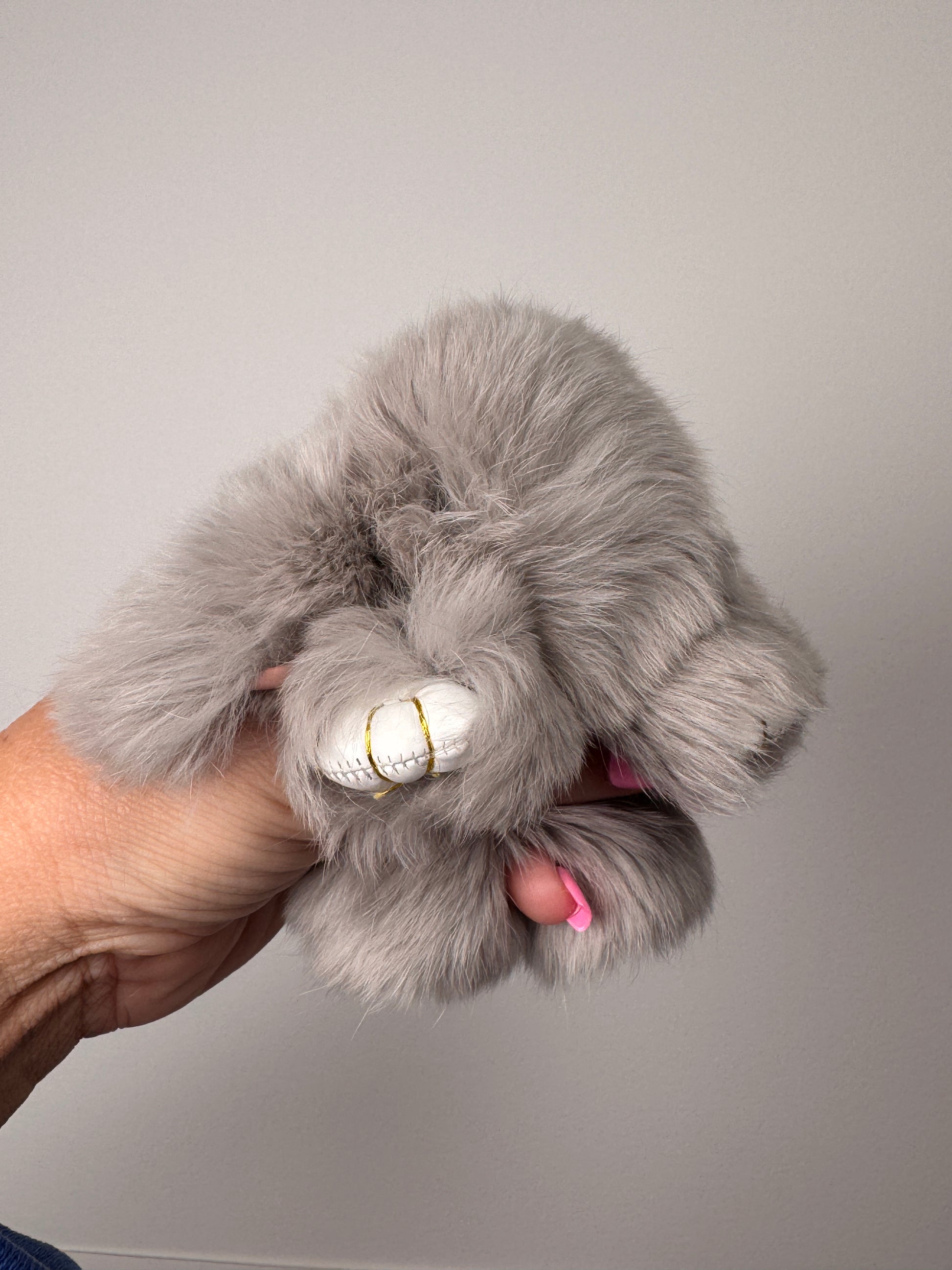 Fuzzy Wuzzy Bunny Keychain - Buttercup Lynne Boutique