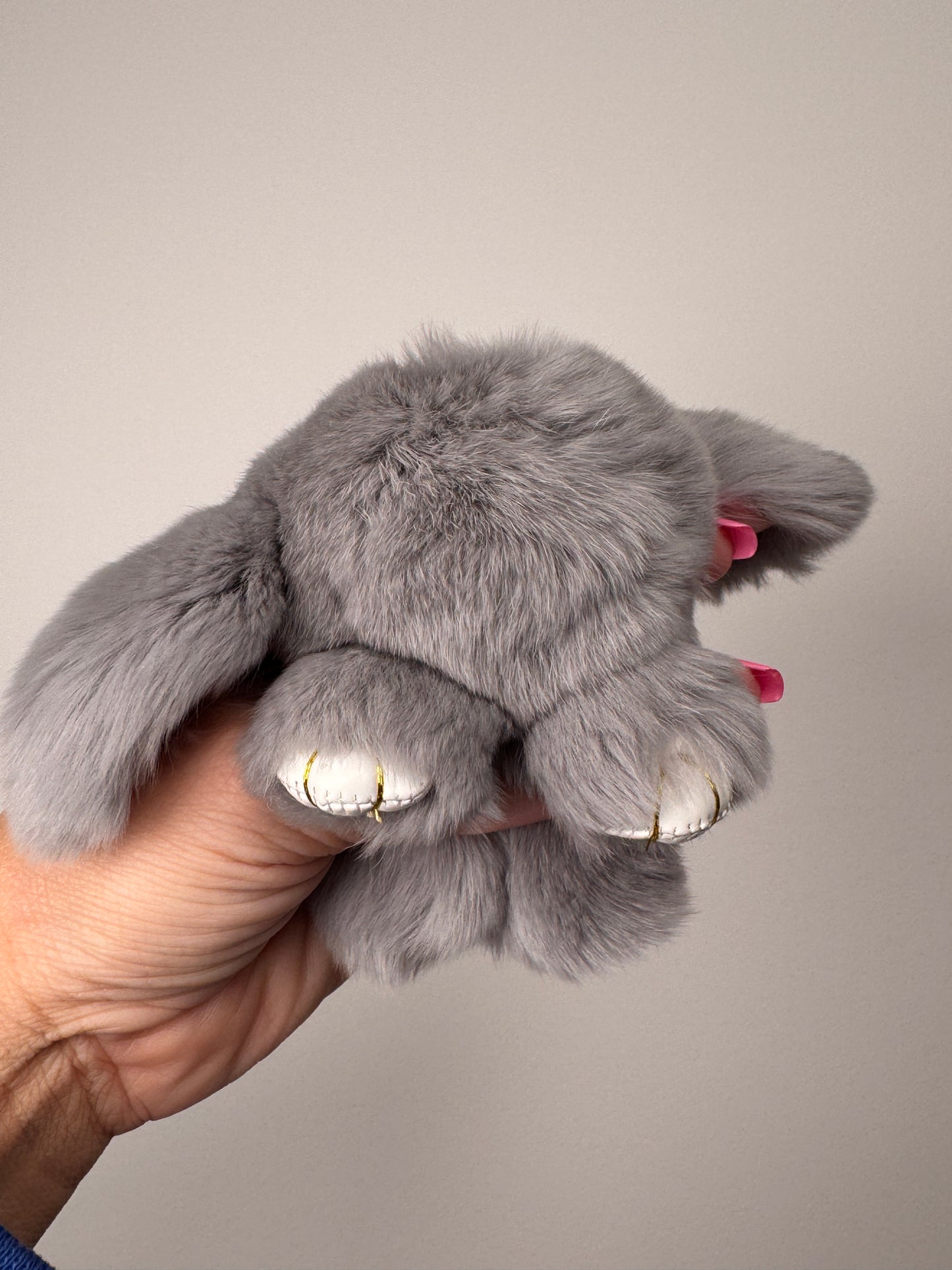 Fuzzy Wuzzy Bunny Keychain - Buttercup Lynne Boutique