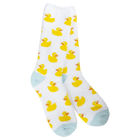 Rubber Duckie Cozy Crew Sock - Buttercup Lynne Boutique