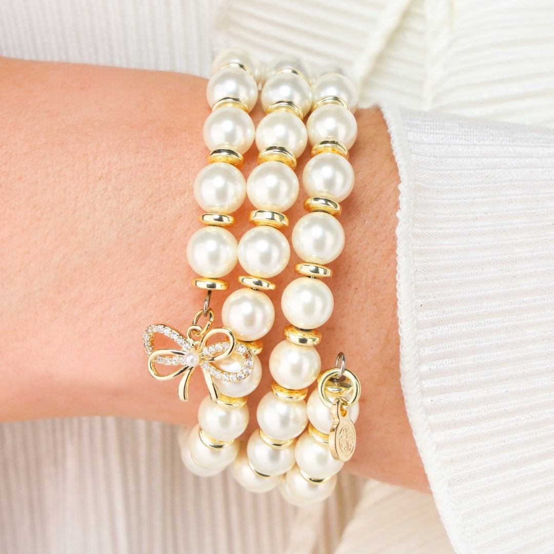 White Pearl Wrap Bracelet