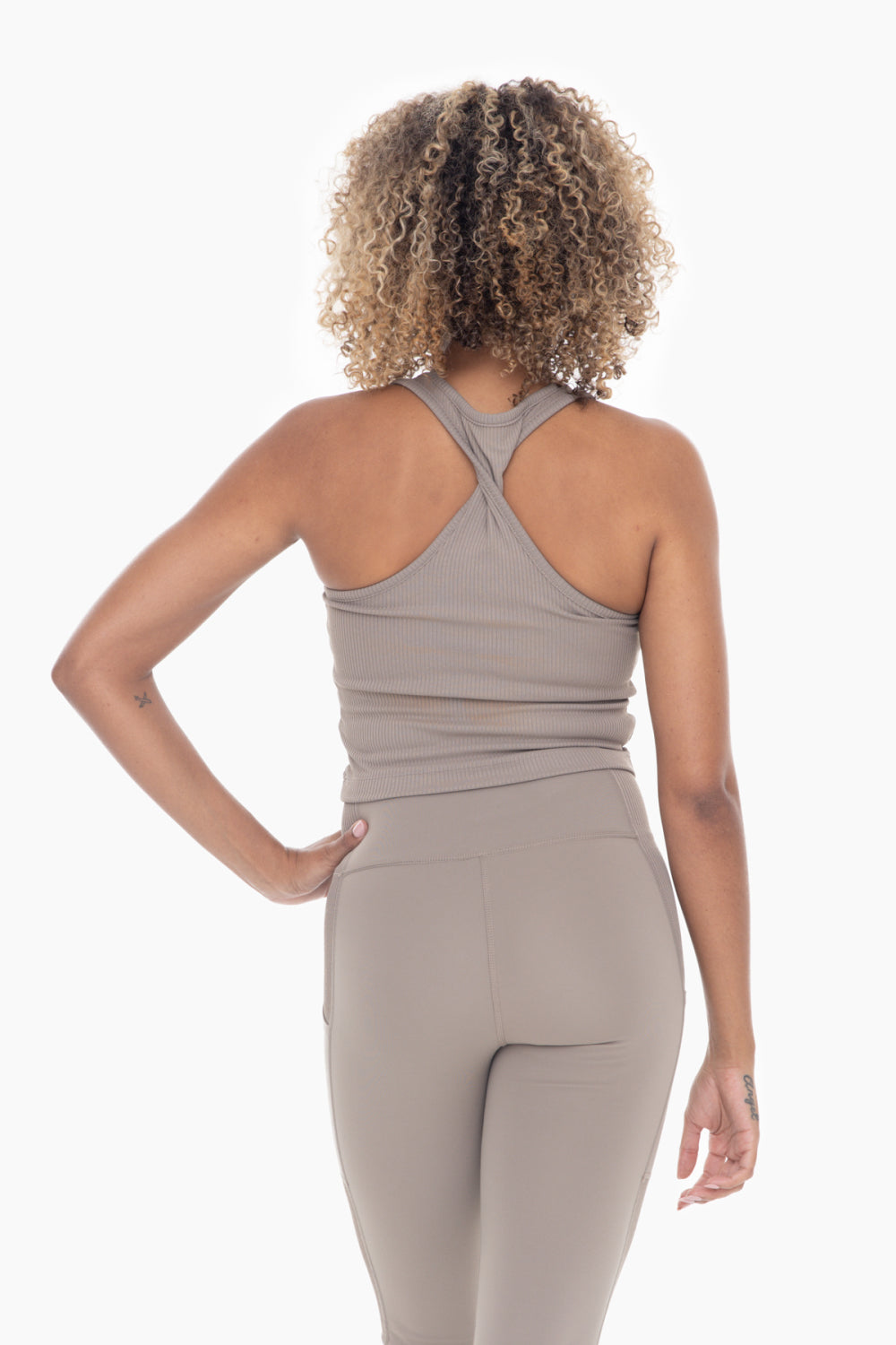 Ribbed Twisted Racerback Active Top