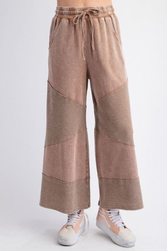 Fresh Finds Washed Thermal Mixed Terry Pants