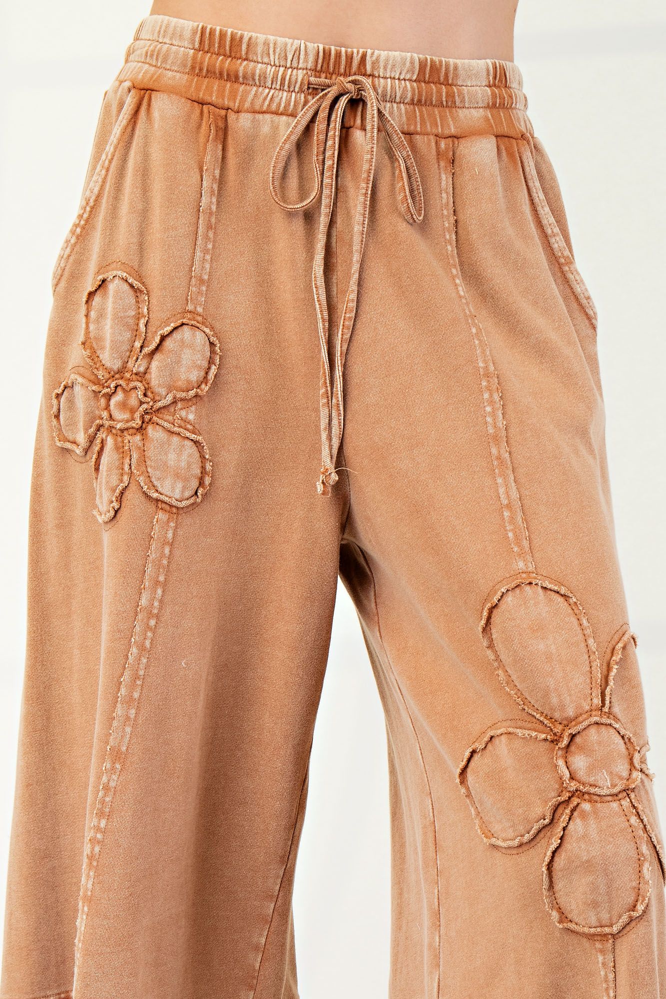 Flower Patch Mineral Washed Pants - Buttercup Lynne Boutique