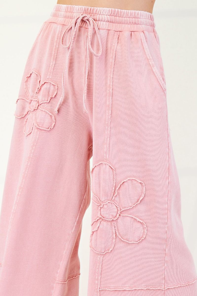 Flower Patch Mineral Washed Pants - Buttercup Lynne Boutique