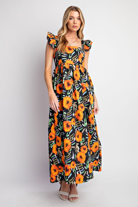 ED70192 Floral Maxi Dress