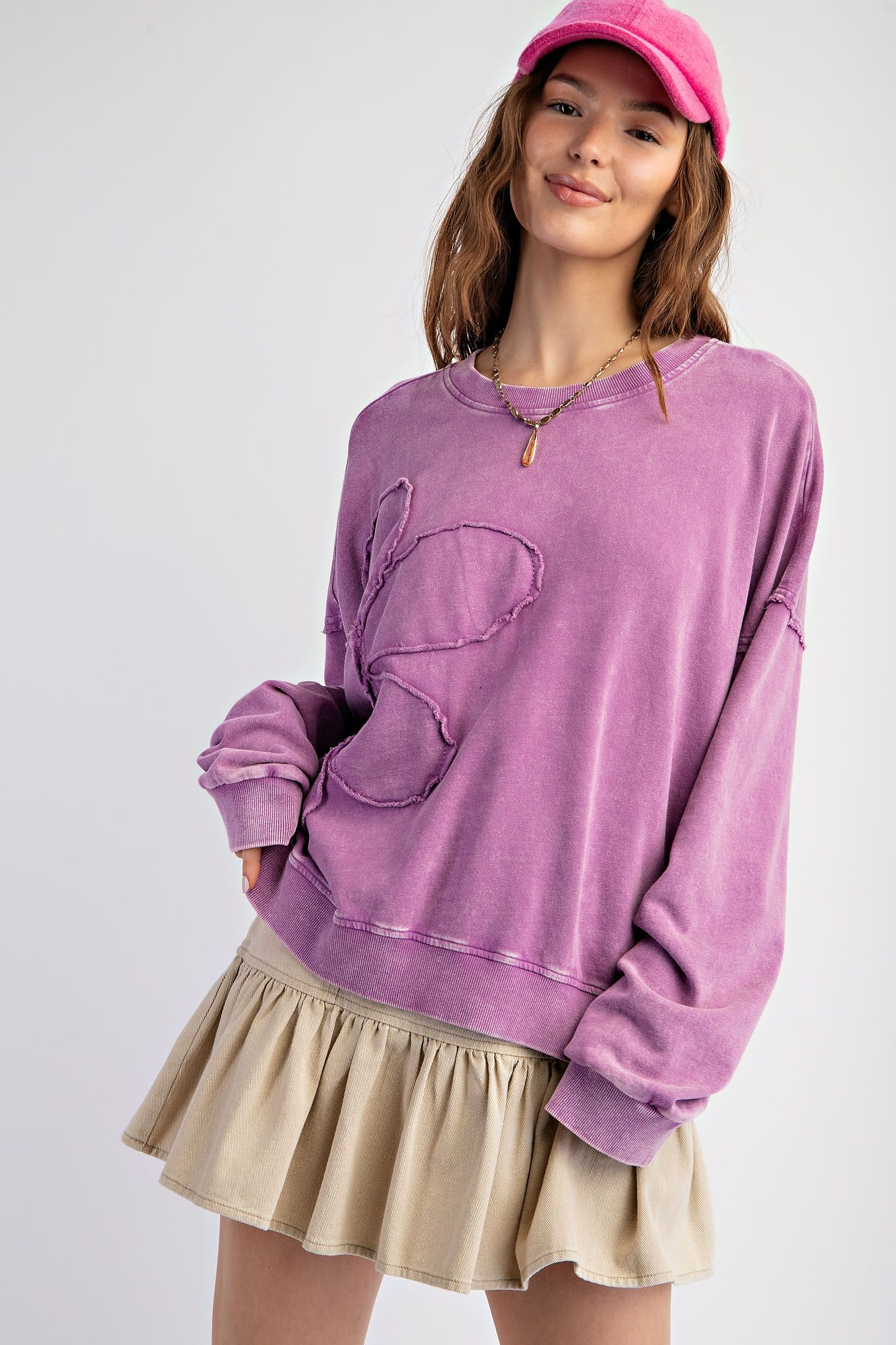 Bloom Away Flower Patch Pullover - Buttercup Lynne Boutique