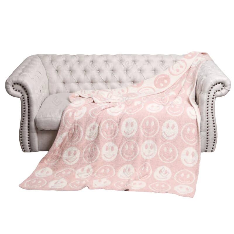 Happy Face Luxury Soft Throw Blanket - Smiley