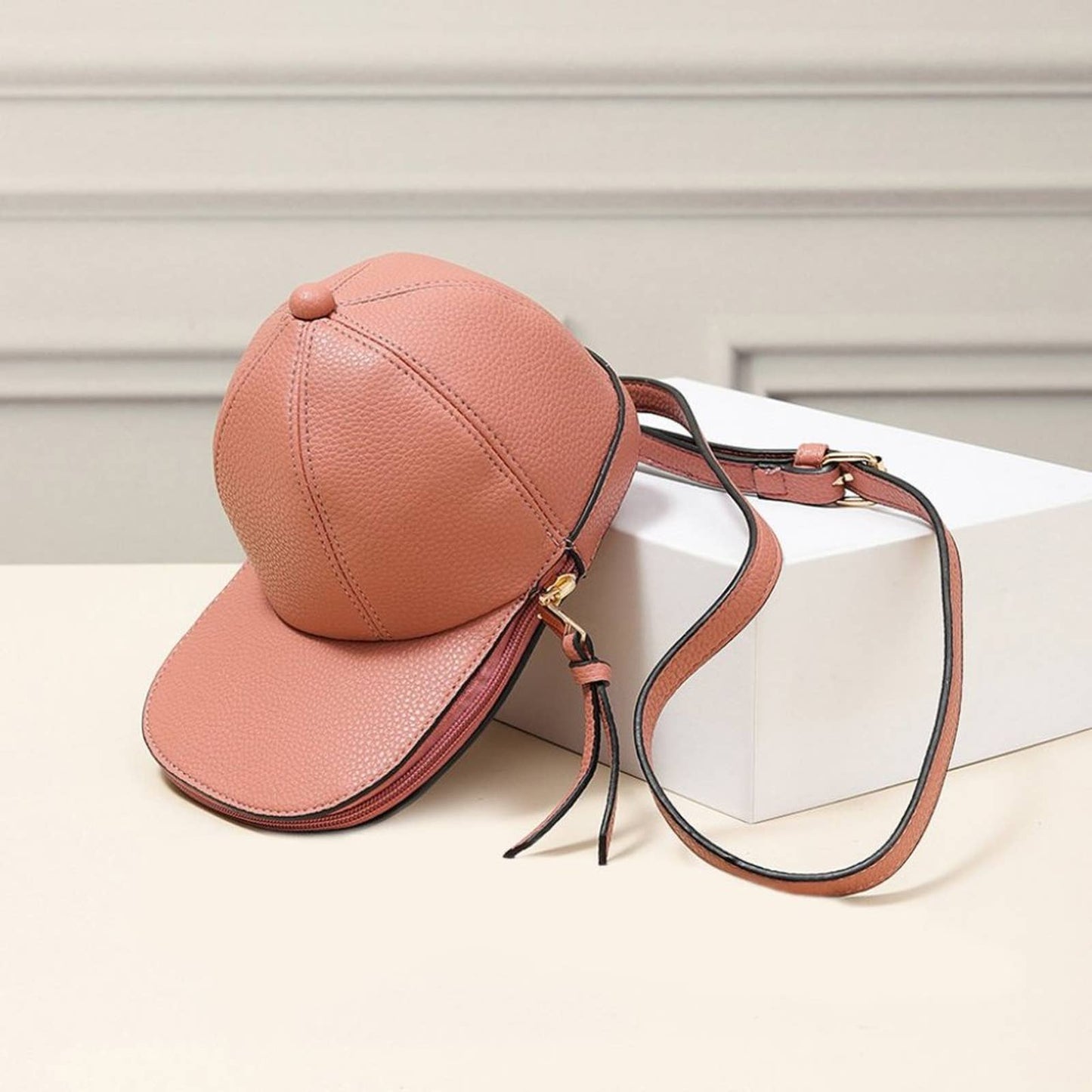 Baseball Hat Purse - Pink - Crossbody